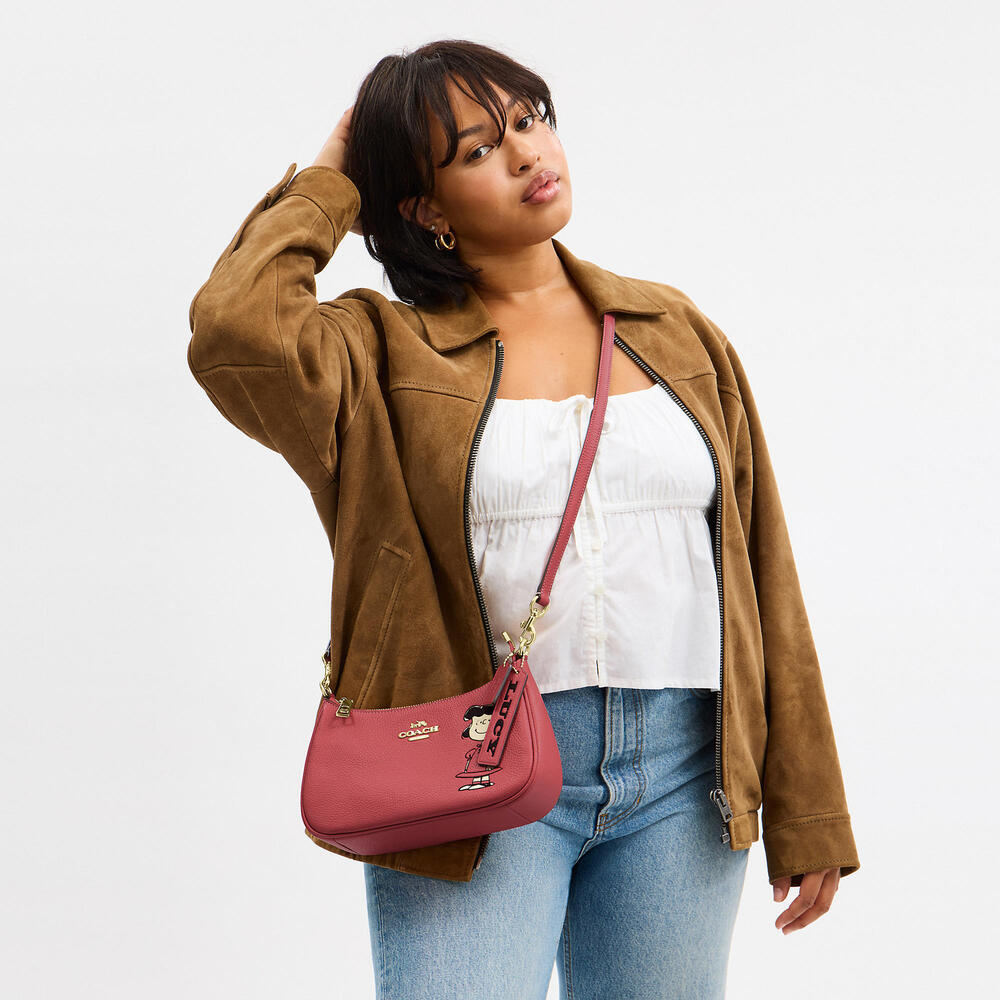 Coach X Peanuts Teri Shoulder Bag With Lucy - Picture 5 of 7